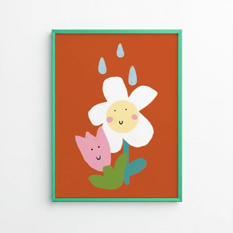 plakat-z-kwaitkiem-i-tulipanem-w-kolorowej-ramce.jpg